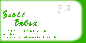 zsolt baksa business card